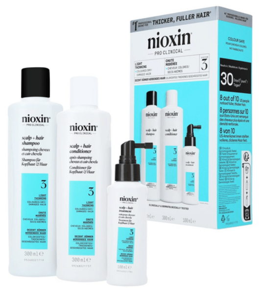 Nioxin System 3 Kit Schampo+Balsam+Behandling 2x300+100 ml