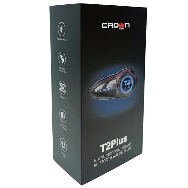 Crown C200 Mesh Bluetooth Motorcykel Intercom Svart