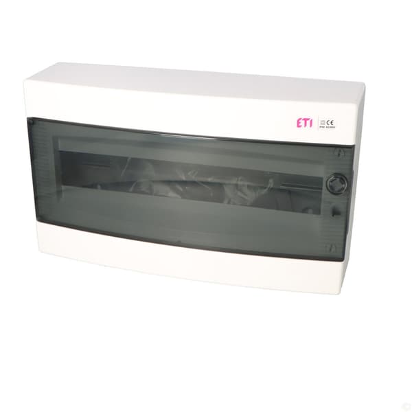 Utanpåliggande fördelningscentral 18 moduler IP40 transparent dörr ECT18PT-s