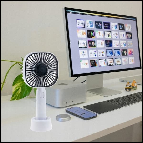 VENTILATOR MINI HÅNDVENTILATOR REJSE STRANDSKRIVEBORD USB