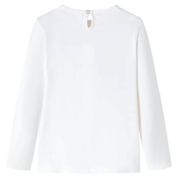 Barn långärmad T-shirt, ecru, 116