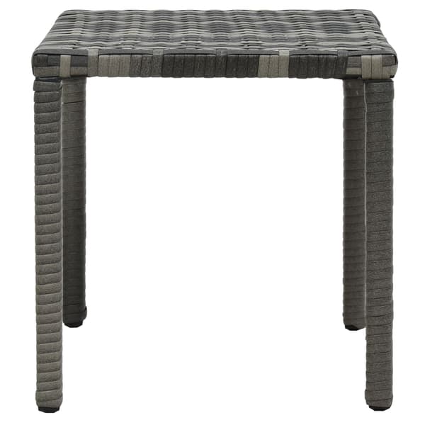 vidaXL Solstolar med bord, polyrotting, antracit