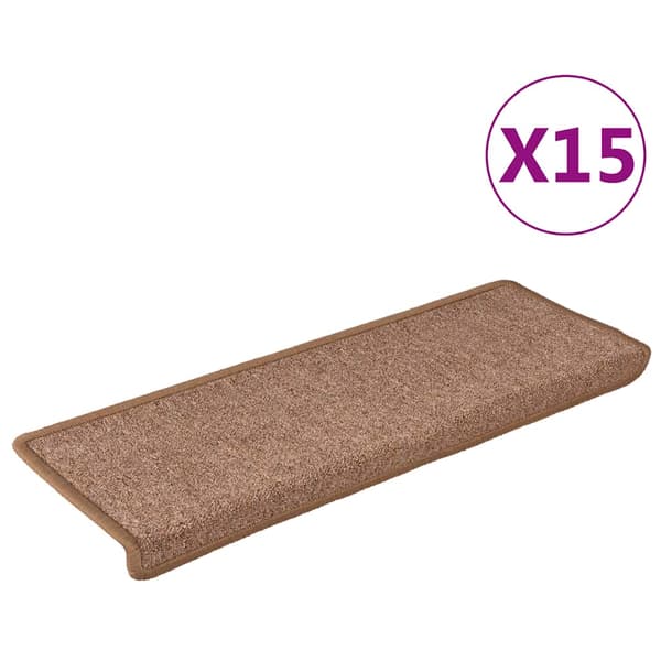 vidaXL Trappsteg, 15 st, 65x25 cm, Brun