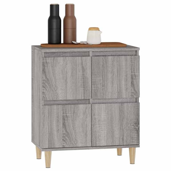 vidaXL kommode, grå Sonoma-eg, 60x35x70 cm, træbaseret materiale