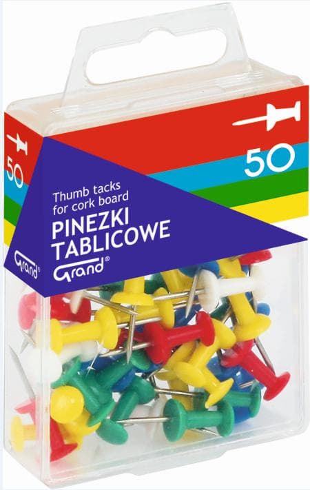 Farvede pladestifter 50 stk. GRAND