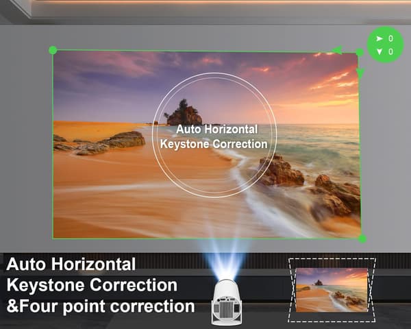 Mini bærbar roterende projektor HY-300 full HD + smart TV BOX Android