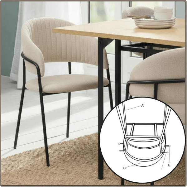 House-tuoli, beige kangas