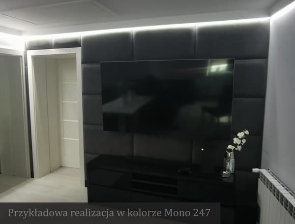 Polstret panel 50x50 Mono 247 (Mørkegrå)