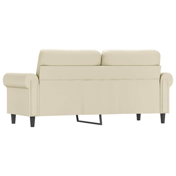 vidaXL 2-sitssoffa, krämfärgad, 140 cm, konstläder