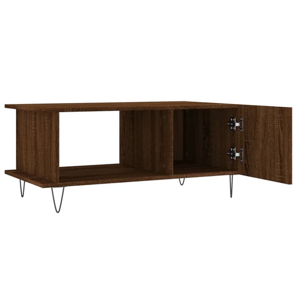 vidaXL sofabord brunt egetræ 90x50x40 cm