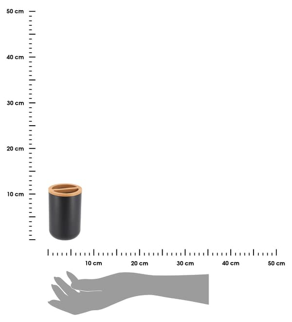 Besson svart tandborstkopp