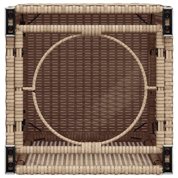 vidaXL Pulloteline/pöytä beige 40x40x60 cm polyrottinki