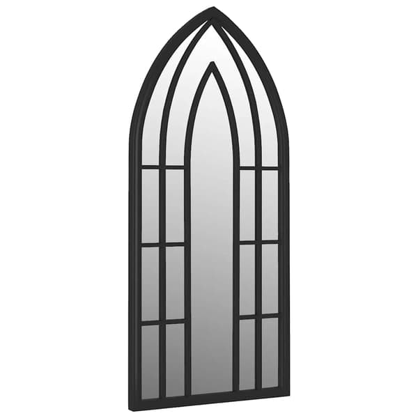 vidaXL havespejl, sort, 100x45 cm, jern
