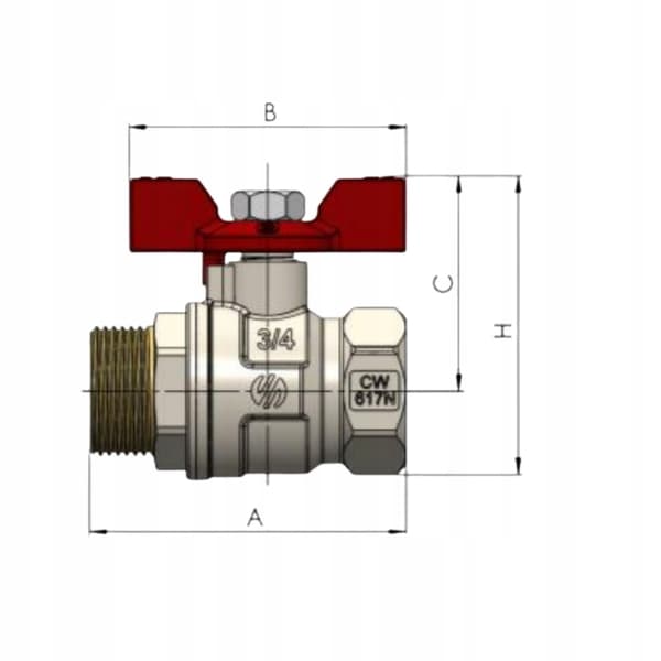 Arco 1'' kugleventil 753605