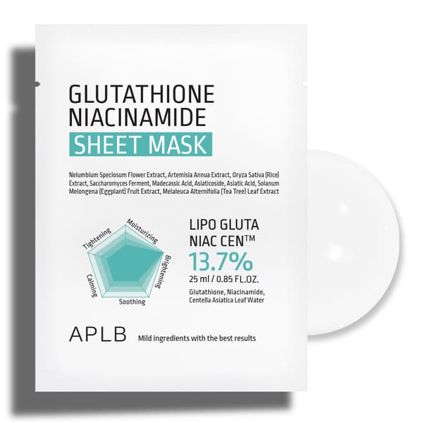 APLB GLUTATION NIACINAMID SHEET MASK 25ml