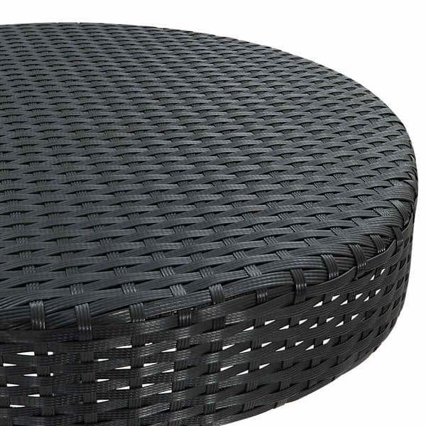 vidaXL 3-delt barsæt med hynder, sort polyrattan