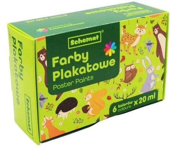 Plakatmaling 20 ml 6 farver