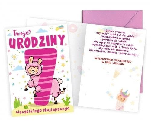 Kort B6 Fødselsdag 7. lama