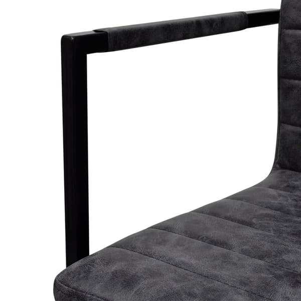 vidaXL Cantilever spisestole, sæt med 2, sort, kunstlæder