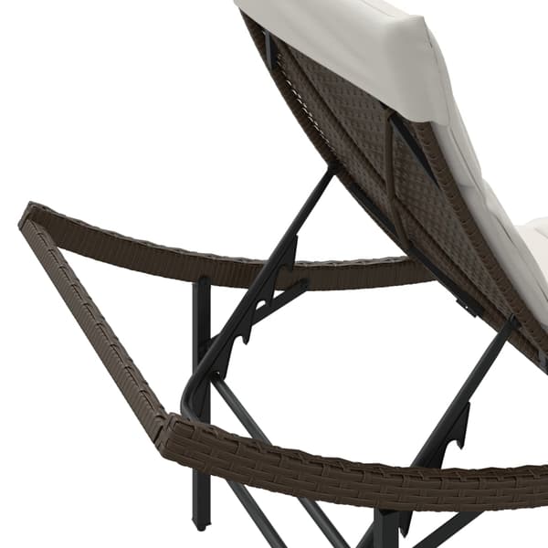vidaXL Solstolar med bord, set om 2, brun, polyrotting