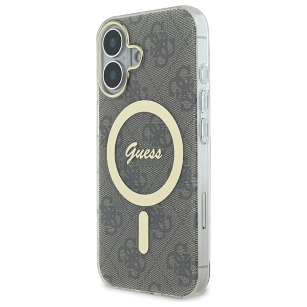 Guess IML 4G MagSafe-etui til iPhone 16 Plus, brunt