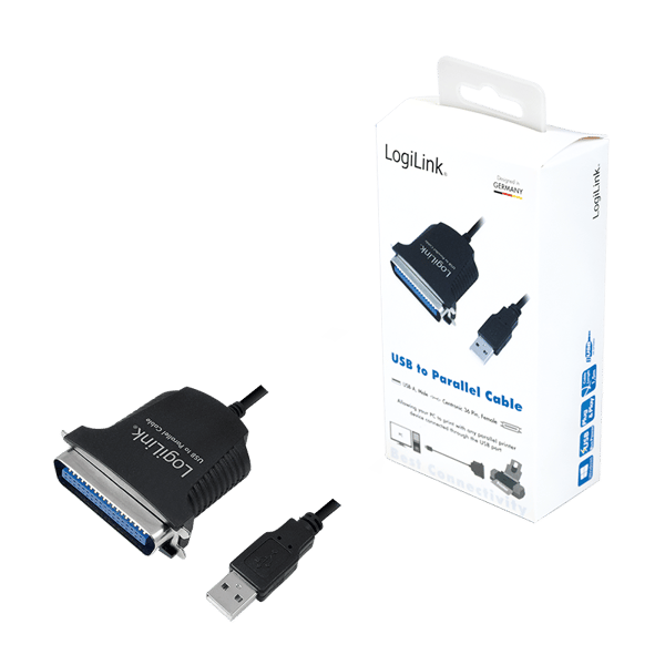 USB-tulostinsovitin, LogiLink Centronics36 1,8 m EPP, ECP, kaksisuuntainen