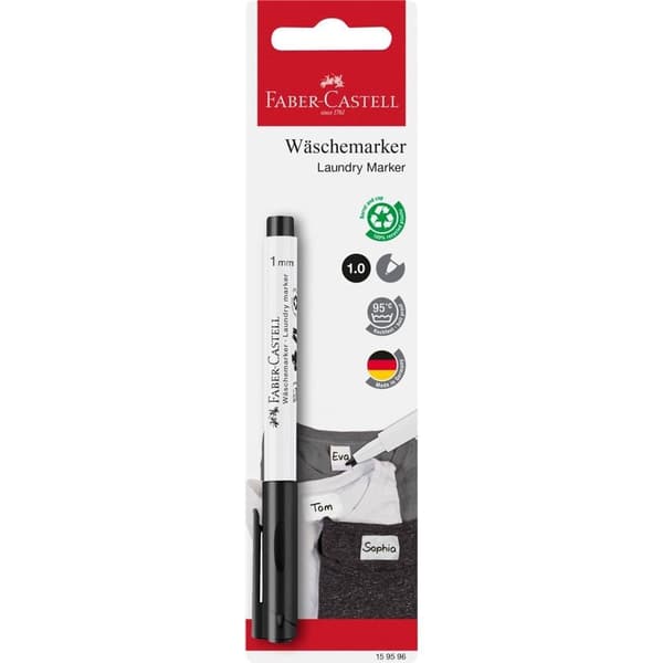 FABER CASTELL svart textilmarkeringspenna