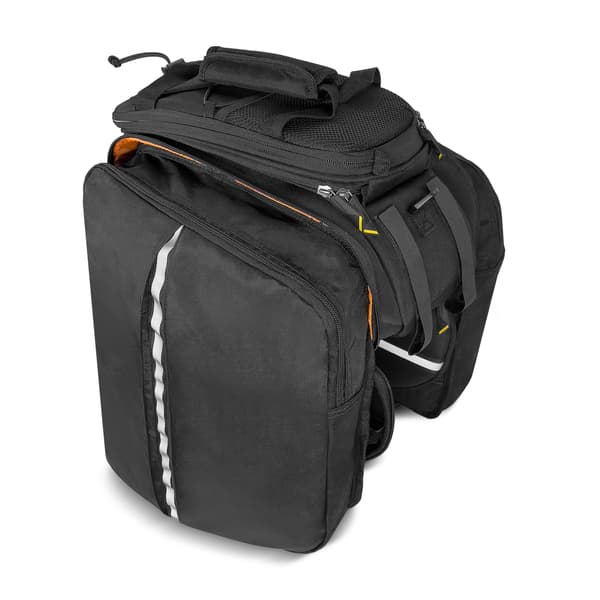 Stor cykeltaske 35l + regnslag sort