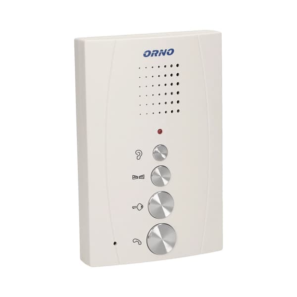 Håndfri intercom til enfamiliehus med intercom til gang og port, hvid