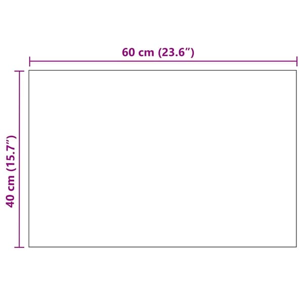 vidaXL Väggspegel, 60 x 40 cm, Rektangulär, Glas