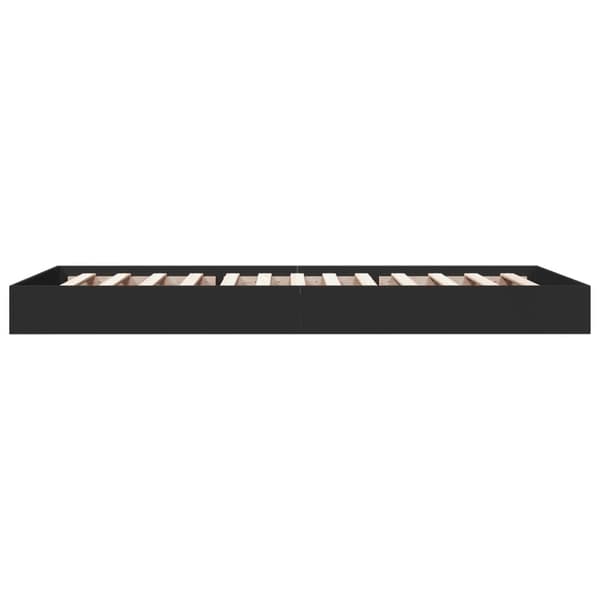 vidaXL sengestel sort 75x190 cm træbaseret materiale