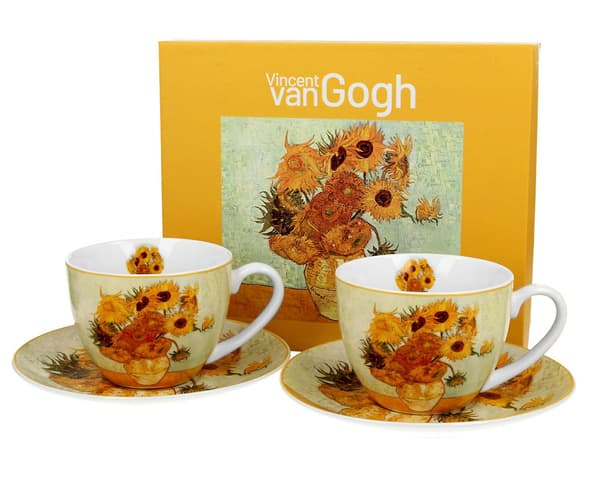 Set med 2 Van Gogh solrosmuggar