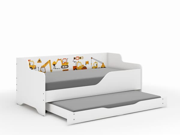 LILU 160x80 BYGGARBETSBARNSsäng med sovfunktion