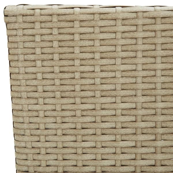 vidaXL Trädgårdsstolar, set om 4, polyrotting, beige