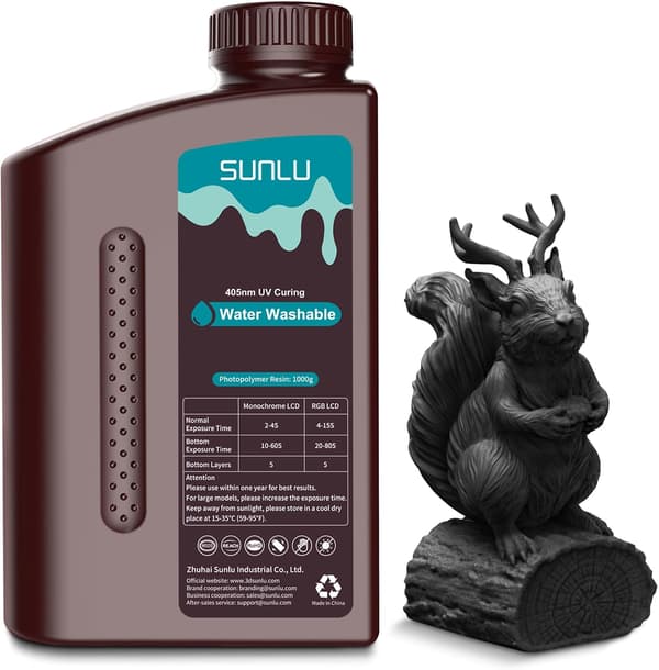 Sunlu Vandvaskbar Sort 1kg