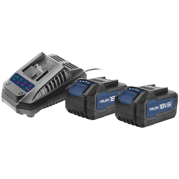 CELMA Professional OBS 2x 4,0 Ah 18V batteripakke + OBS-LD1 oplader