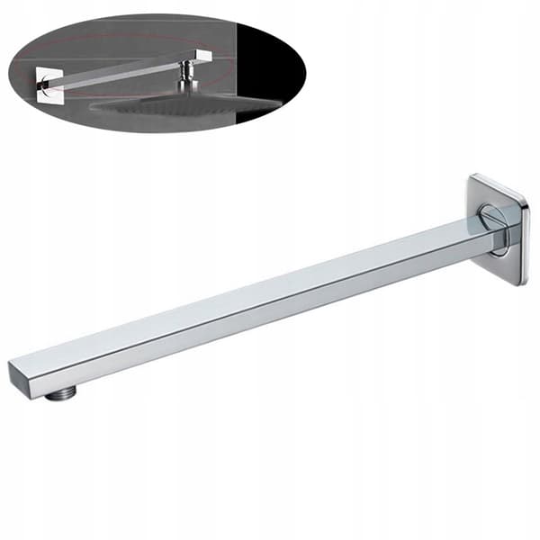 Krom väggmonterad regnduscharm 35 cm