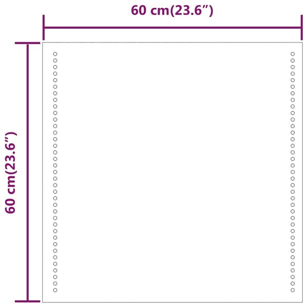 vidaXL Badrumsspegel med LED, 60x60 cm