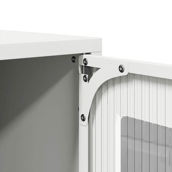 vidaXL kommode hvid 68x39x107 cm stål
