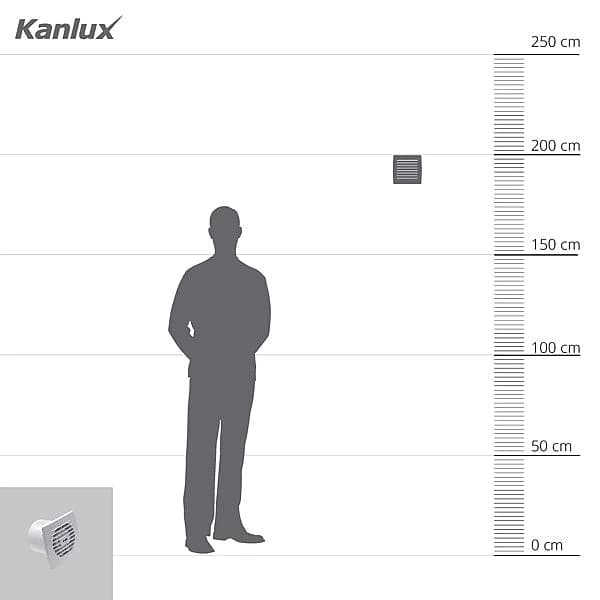 Väggkanalfläkt 150mm 22W Timer Vit KANLUX