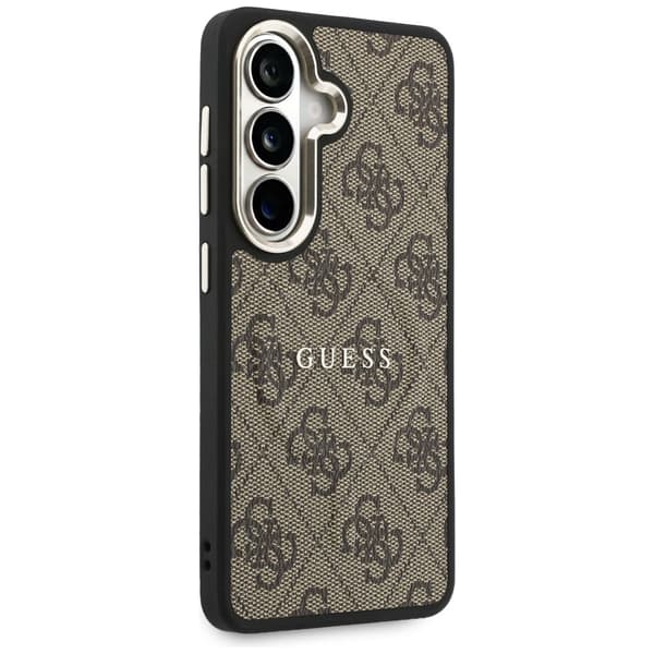 Guess 4G Embossed Ring MagSafe-etui til Galaxy S26 Plus brunt