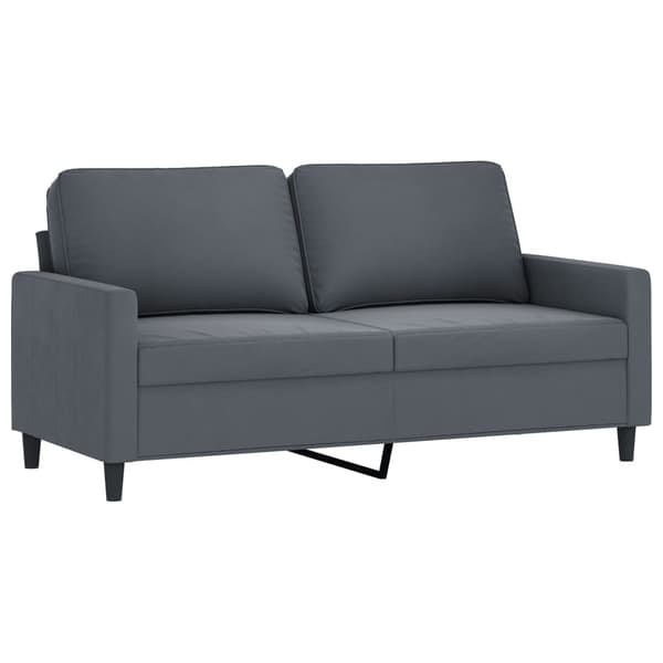 vidaXL 2-sitssoffa mörkgrå 140 cm klädd i sammet