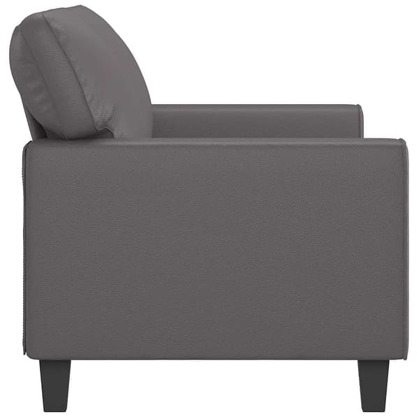 vidaXL 2-sitssoffa, grå, 140 cm, konstläder