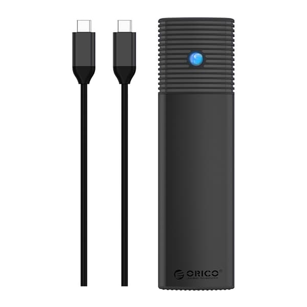 PWM2 M.2 NGFF SATA USB-C 5Gb/s diskkabinet - sort