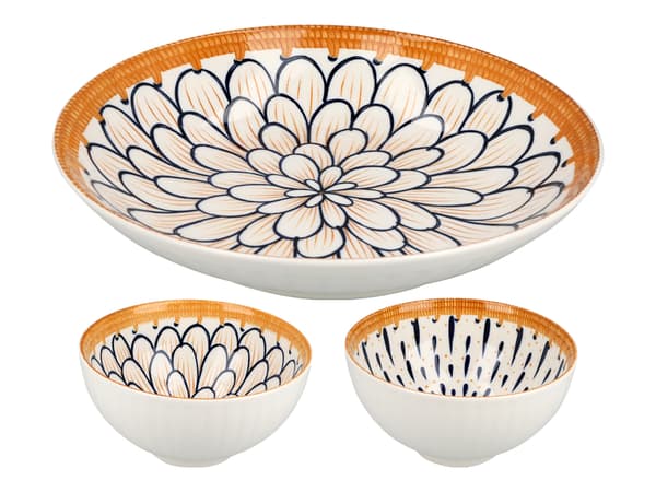 Set med 2 skålar + tallrik