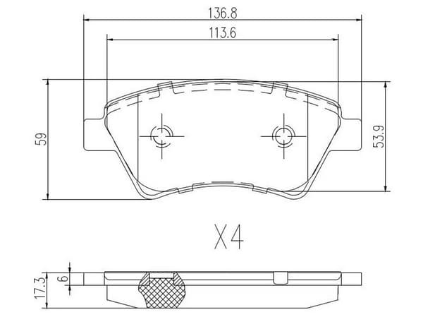 FT29531 FAST BREMSEKLODSER FORAN UDEN SENSOR