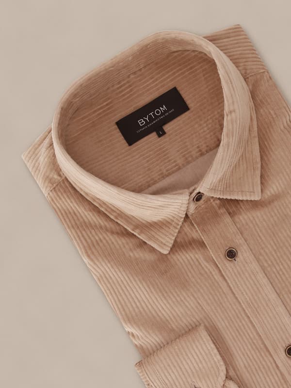 BEIGE SKJORTE MED LANGÆRM XXL