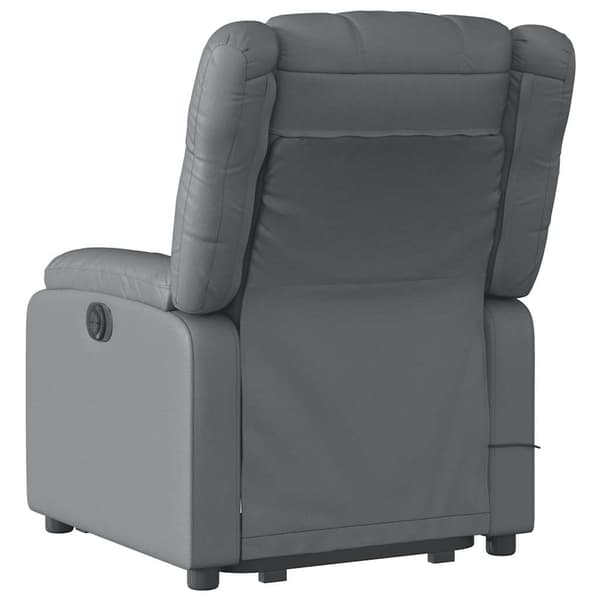 vidaXL Lyftbar massagefåtölj, grå, konstläder