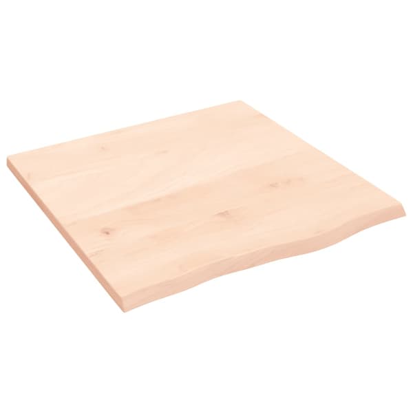 vidaXL bordplade 60x60x2 cm ubehandlet egetræ