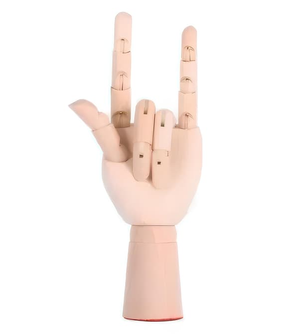 Träskyltdocka Hand 25 cm Dam Konstnärlig Ritmodell RESTEQ